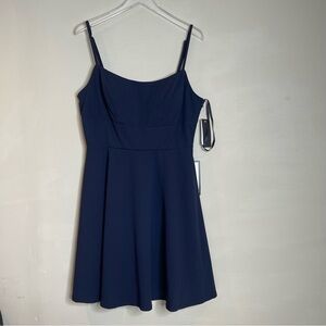 City Studios Trendy Plus Size Lace-Back Skater Dress